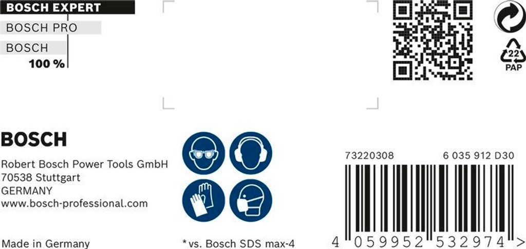 EXPERT SDS max-8X Hammerbohrer, 18x600x740 mm