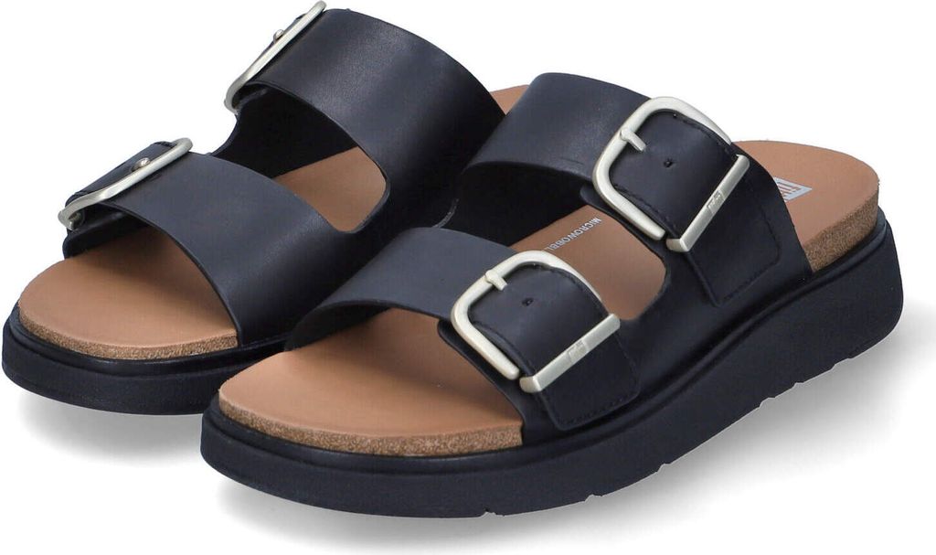 Fitflop Damen Pantoletten Schwarz Glattleder Größe: 4