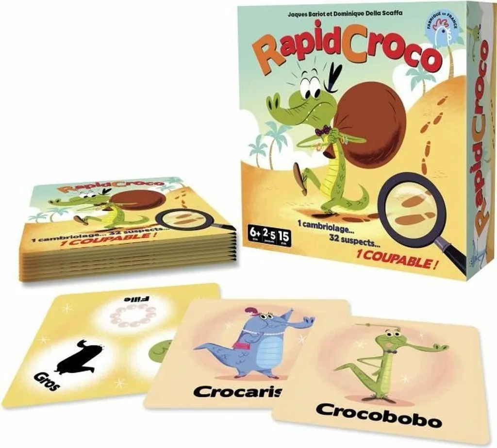 Améliorez la concentration avec RapidCroco Asmodee - Jeu éducatif 12cm
