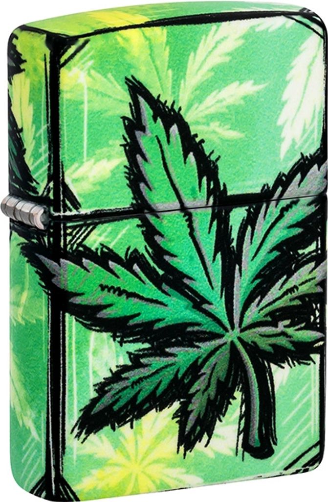 Zippo Glow-in-the-Dark Cannabis Design 2021
