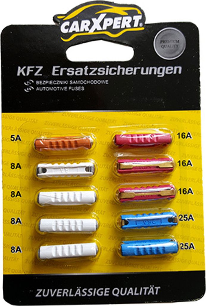 Kfz-Sicherungen Keramiksicherung 5 bis 25 Ampere 10 Stück Neu