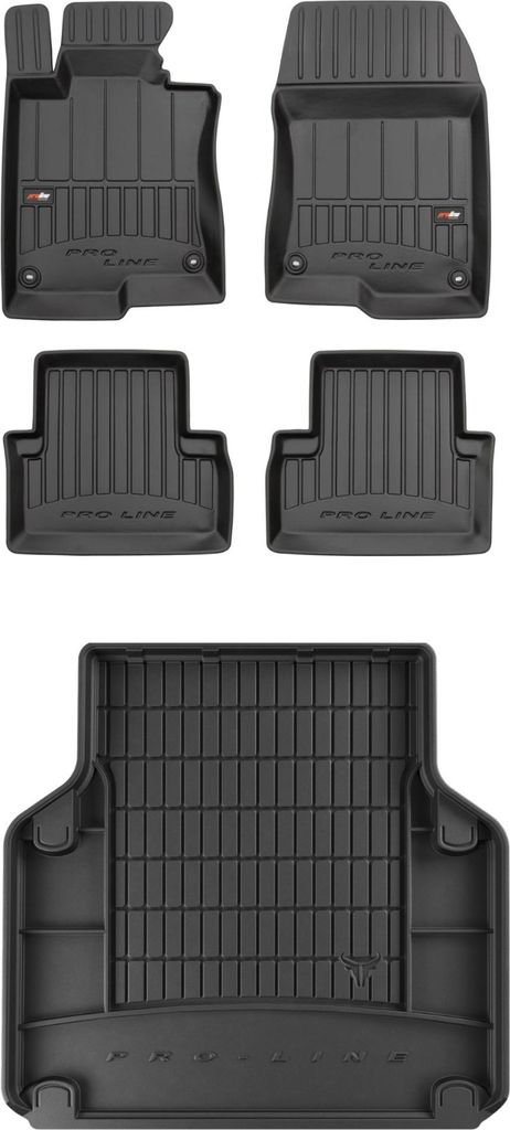 FROGUM Gummimatten Auto Fußmatten + Kofferraummatte für Honda Accord VIII 2008-15