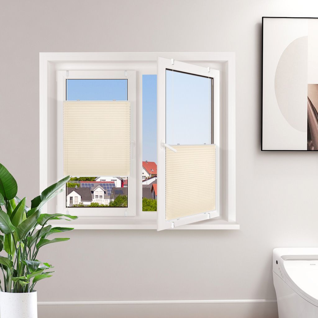Plissee 105x130 cm Creme Produktbild 