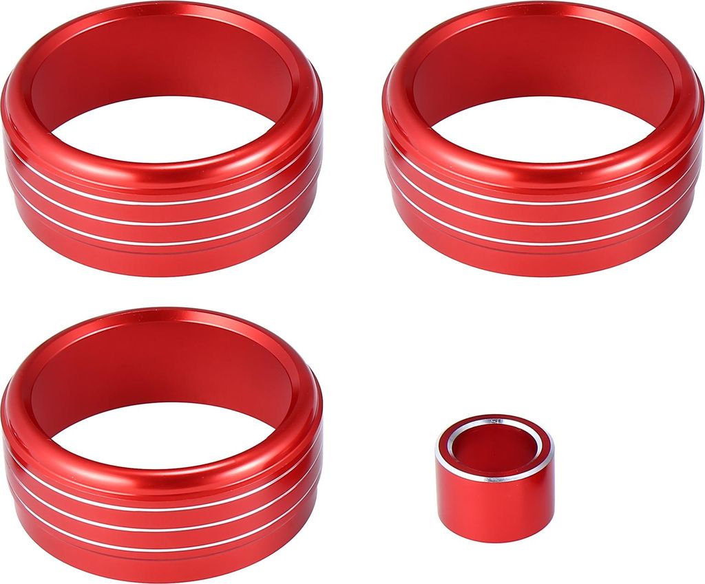 Auto AC Klimaanlage Seitenspiegel Einstellknopf Abdeckung Satz Rot