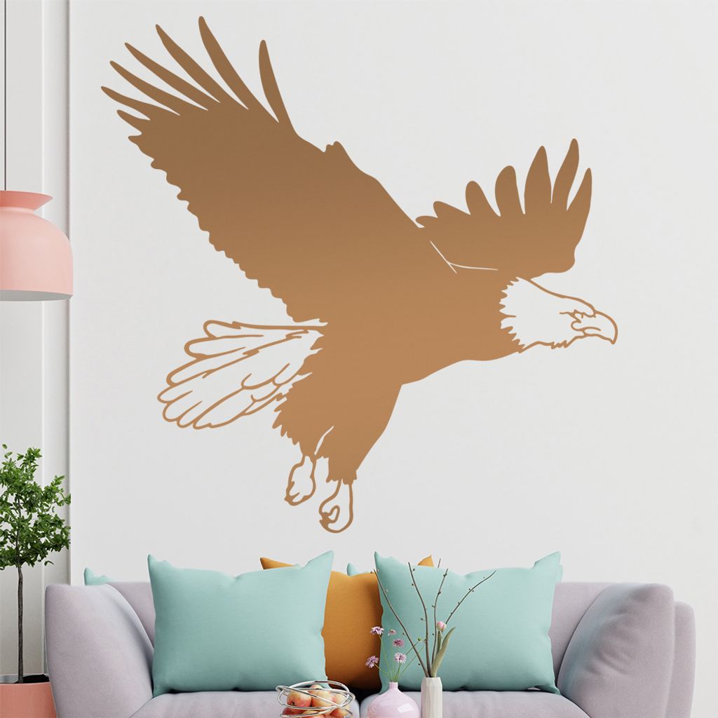 KIWISTAR Adler - Flug Aussicht Beobachter Auge Wandtattoo in 6 Größen - Wandaufkleber Wall Sticker - Dekoration, Küche, Wohnzimmer, Schlafzimmer...
