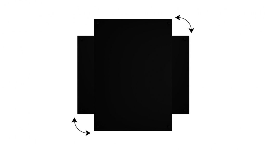 Magnetplatte, schwarz 60x30 cm - eine schwarze Kreidetafel, Produktbild 3