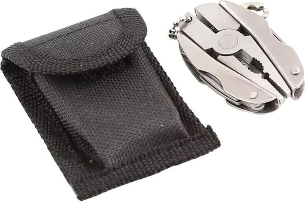 Multitool Schildkröte Rückzange Edelstahl Faltbar - 7-in-1 Mini Multifunktionale Zange Werkzeug für Outdoor Angeln und Camping