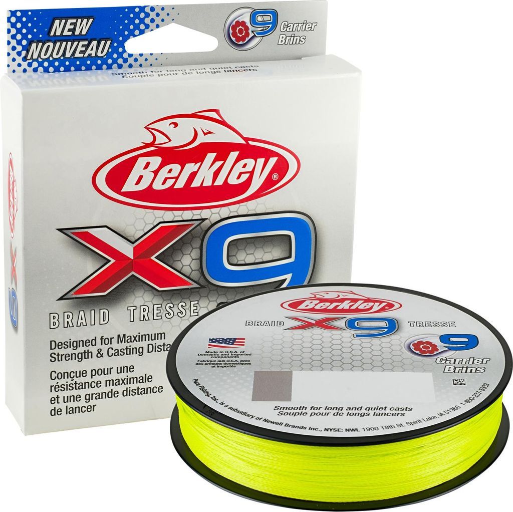 Berkley Angelschnur X9 Braid (Fluro Green, 300 m)