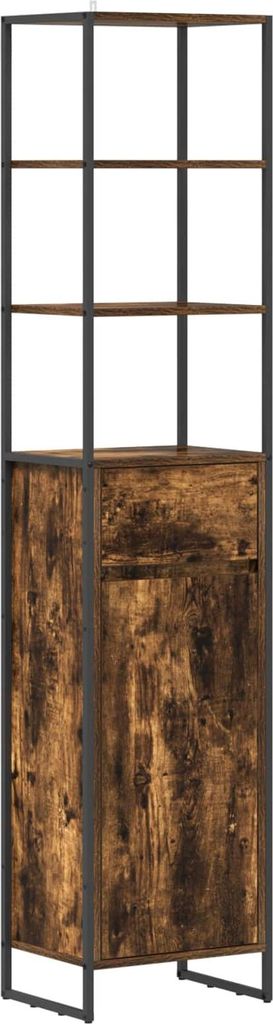 vidaXL Badezimmerschrank Raucharbe 40 x 30 x 180 cm Holzwerkstoff