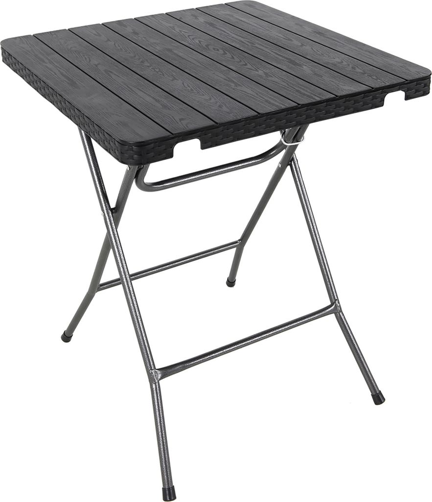 Kovový skládací stolek v ratanovém designu - cca 60 x 60 x Obrázek produktu 