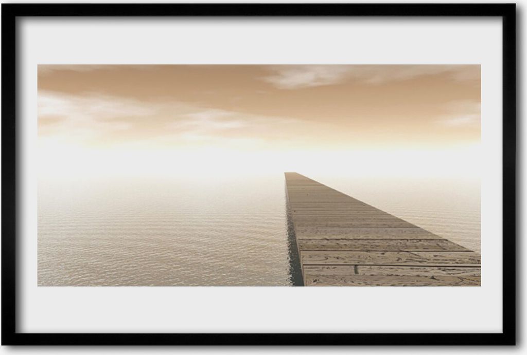 Bild 60x40 MDF-Rahmen Wandkunst Meerpier Architektur