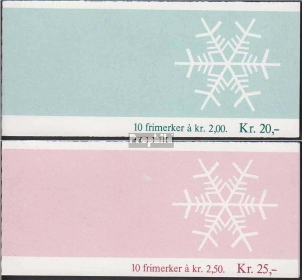 Briefmarken Norwegen 1985 Mi 938MH-939MH (kompl.Ausg.) 2 Markenheftchen postfrisch Weihnachten