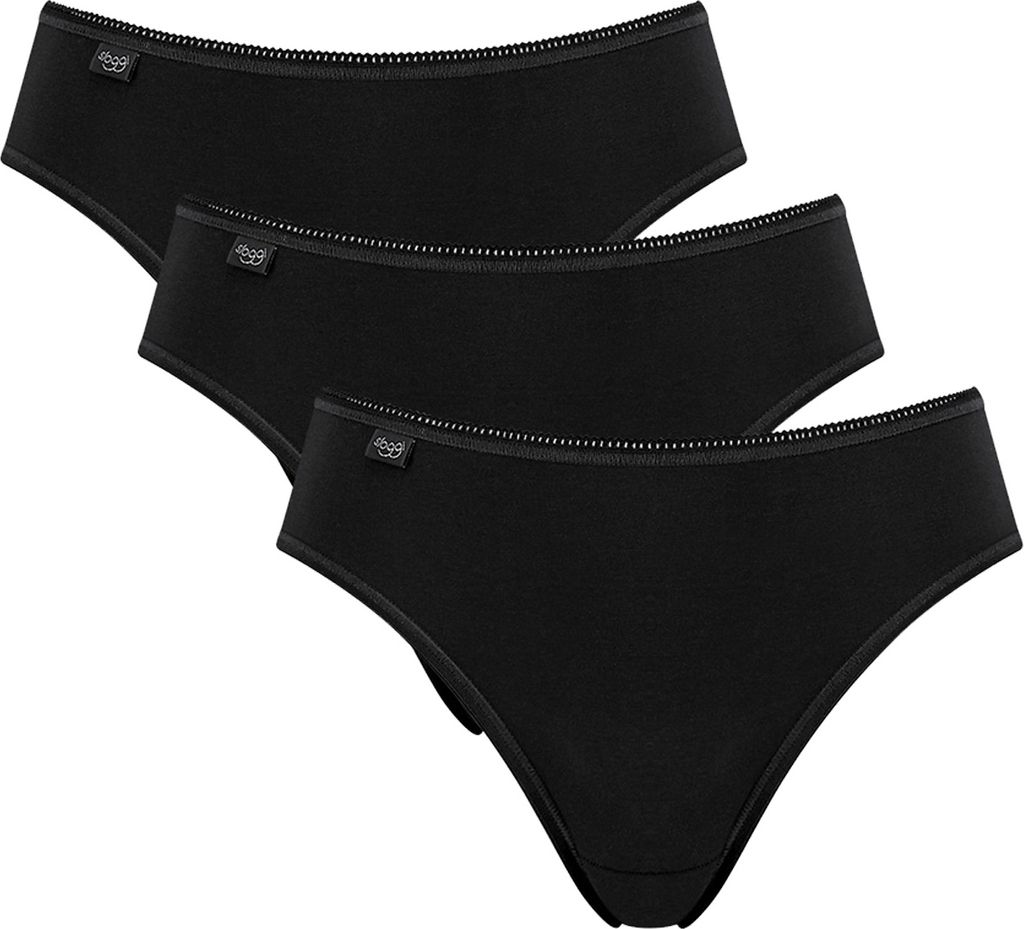 Sloggi Tai pour femmes, lot de 3 - 24/7 Coton, noir uni 4XL Image du produit 