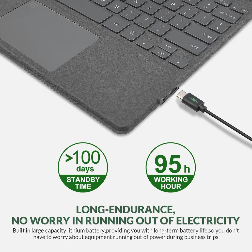 Clavier AZERTY pour Surface Pro 8/9/X avec Bluetooth et Rétroéclairage