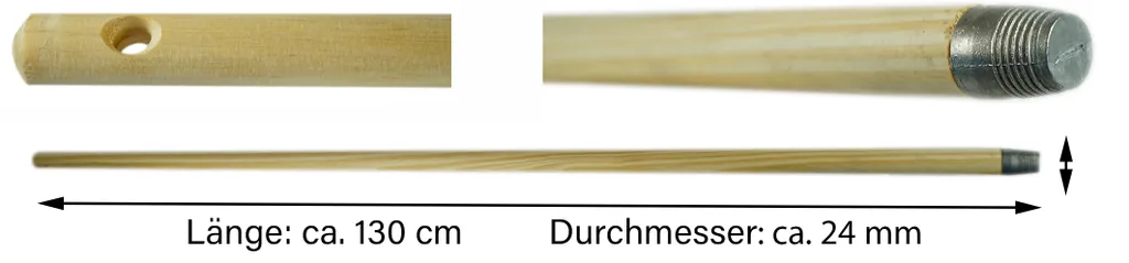 Novaliv Scopa Stradale in Legno 50cm | Eleganza e Potenza per Esterni