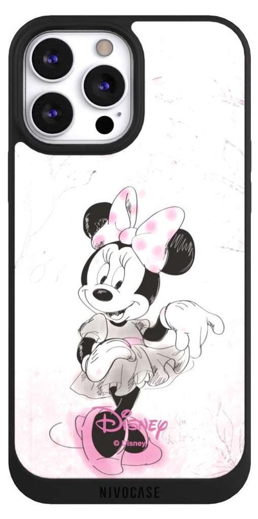 NIVOCASE Handyhülle für Apple iPhone 13 Pro Max Hülle NIVOpure Case Schwarz Disney Minnie Mouse Vintage