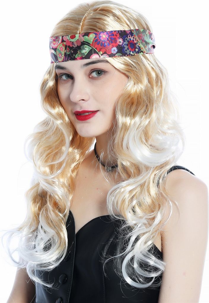 WIG ME UP Perücke Stirnband lang blond platinblond Produktbild 