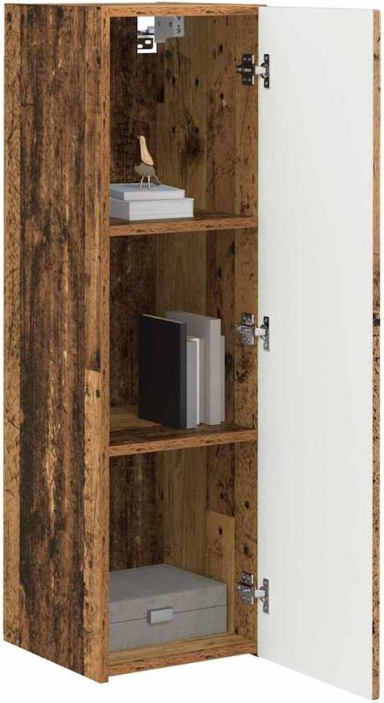 "Winter Sale" TV-Wandschrank 2 pcs - Montage erforderlich - Altholz 30 x 31 x 100cm Holzwerkstoff - clorisNeu501979 - TV-Schränke