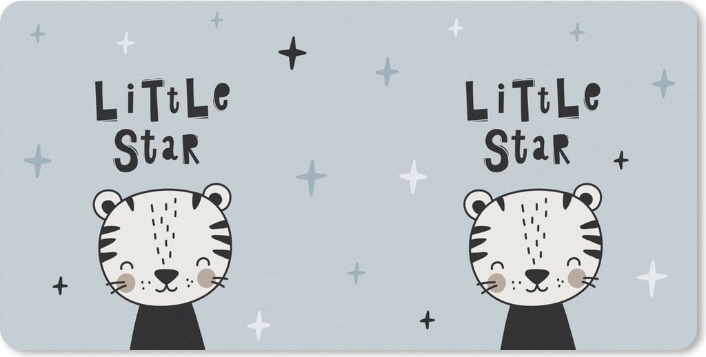 MuchoWow Mauspad Mousepad Kleiner Stern - Zitate - Kinder - Baby - Jungen - Mädchen 60x30 cm - Mousepads - Maus Mat - Pad - Mausunterlage - Nach...