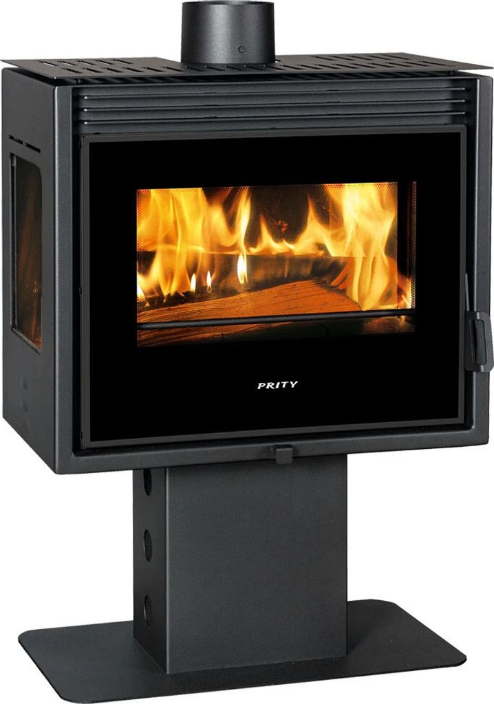 Holzofen Prity PM3L-TV – 13 kW mit Front- und Seitenfenstern |
