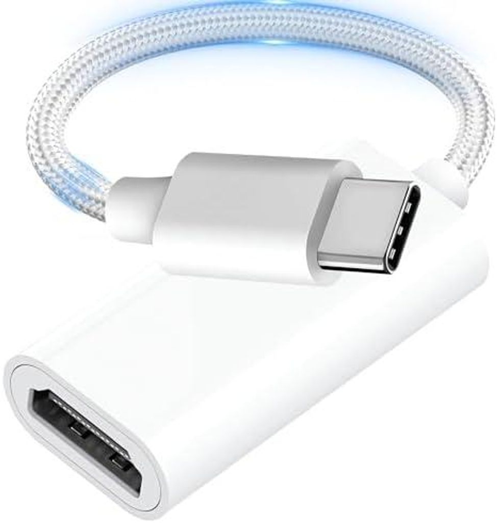 USB-C-auf-HDMI-Adapter, USB-Typ-C-auf-HDMI-Adapter (Thunderbolt 3/4-kompatibel), geeignet für iPhone 15, MacBook Pro, Air, iPad Pro, Pixelbook, De...