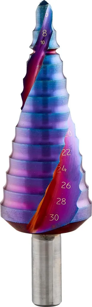 Foret étagé 6-30 mm TITANPRO WS24-100467 pour perçage métal précis