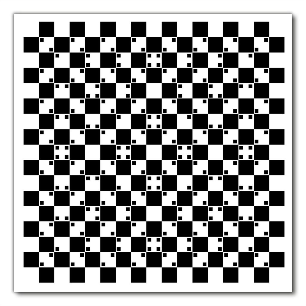 Wallario selbstklebende Möbelfolie/ Tischdecke für Innen und Außen, Größe: 70 x 70 cm - Optische Täuschung - Illusion - schwarz weiß II
