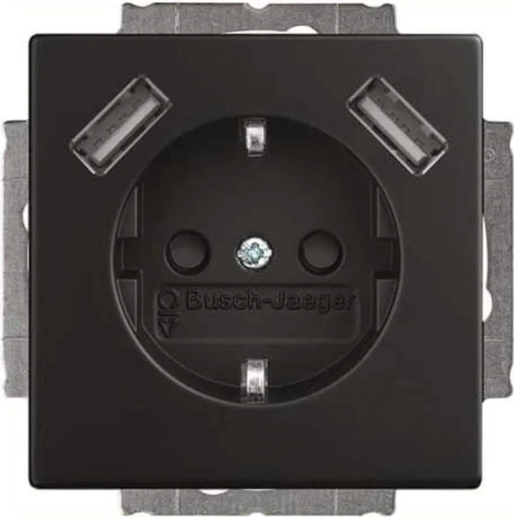 Prise murale USB Busch-Jaeger pour supprimer les blocs chargeurs