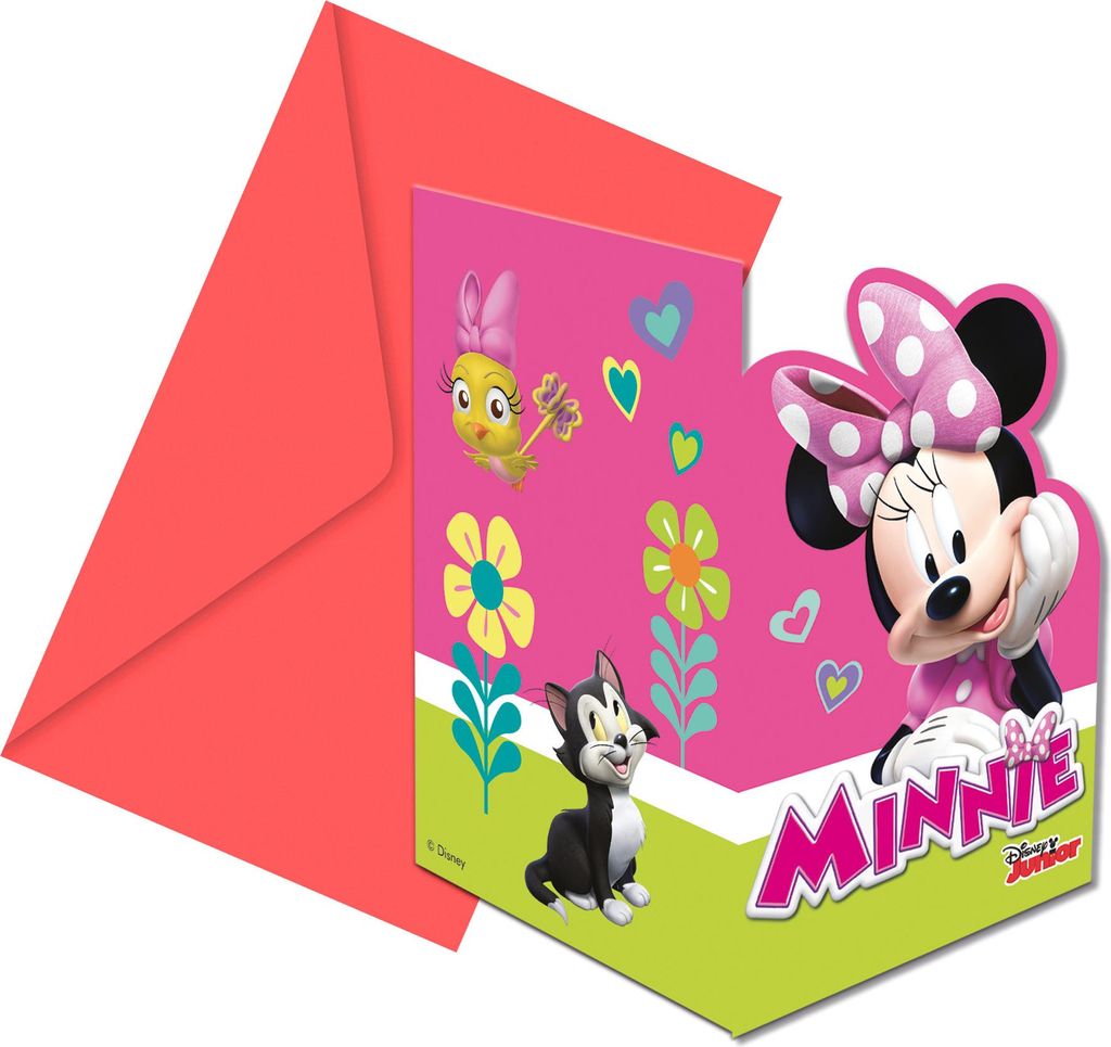 6 Minnie & Daisy Einladungskarten