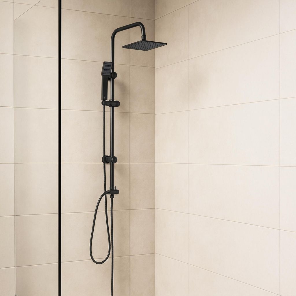 Grafner® Duschgarnitur mit Regenschauerduschkopf und Produktbild 