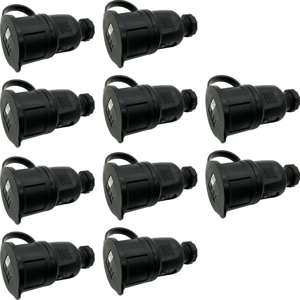 10x ARLI Schutzkontaktkupplung mit Deckel 16A IP44 Produktbild 