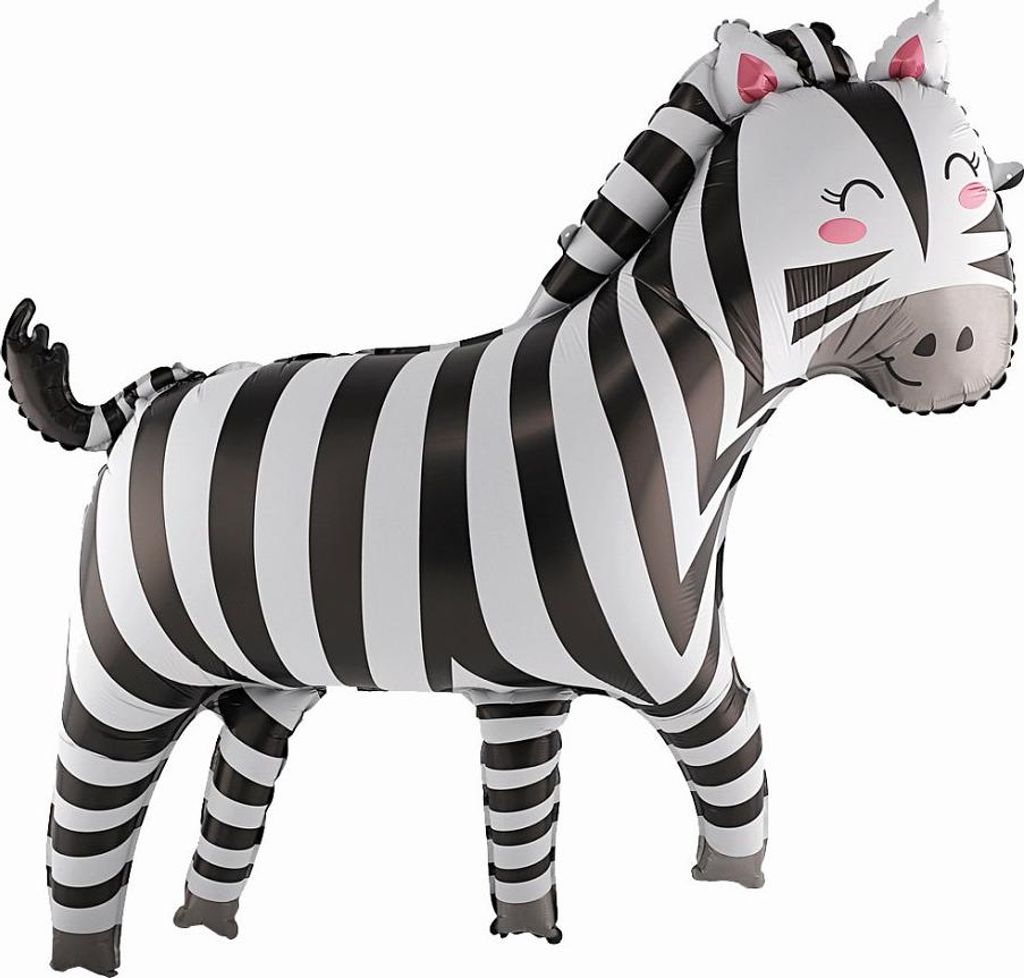 Zebra-Folienballon, 80 x 78 cm,