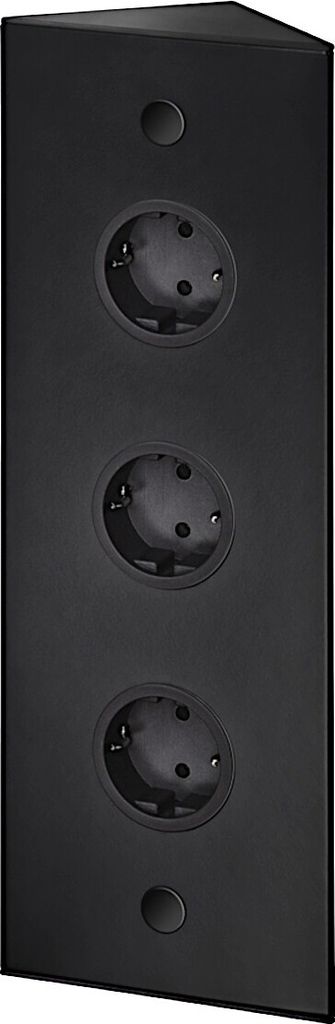 THEBO 3-fach Energie-Ecksäule ST 3007/320/3 in Schwarz / Produktbild 