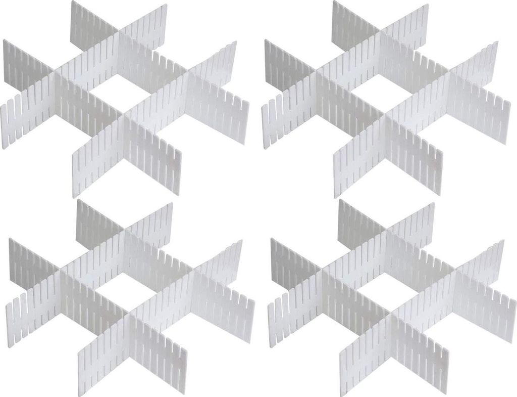 Kunststoff Aufbewahrungslade Unterteiler - 16ST Küchen Besteck Lade Organizer - Schminktisch - Kleiderspeicher Einsatz