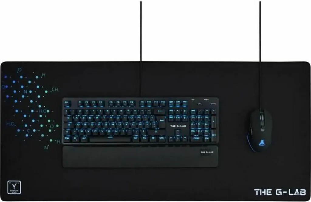 Tapis Gaming Noir G-Lab Yttrium 90x40 - Fini la Souris qui Glisse !