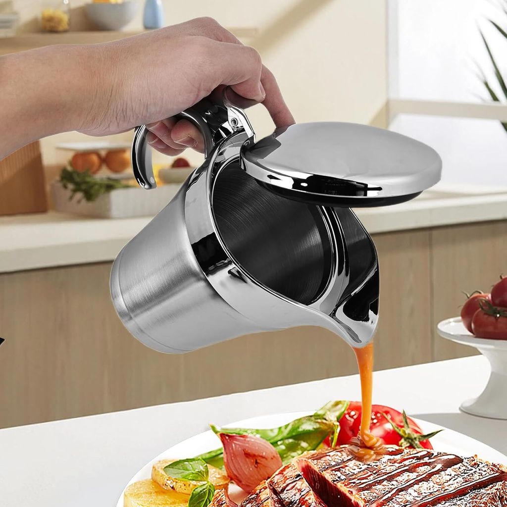 0,4l Saucenkännchen Thermo-Sauciere Mit Edelstahleinsatz - 0,4l Isolier-Saucenkännchen Edelstahl Sauciere