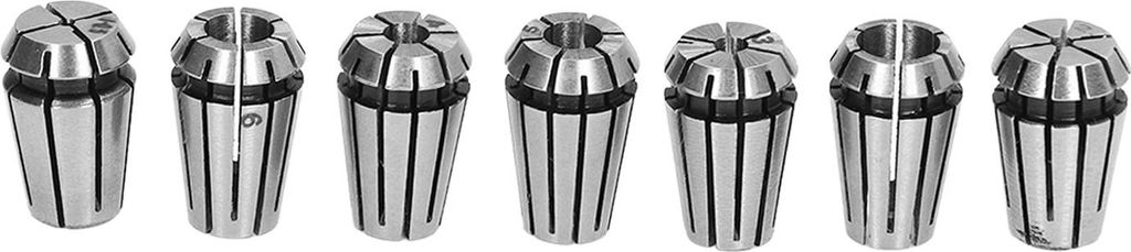 7-teiliges Federspannzangen-Set für Fräsfutter, Verlängerungsstangen, Muttern und Reibahlen (1,0 mm šC 7,0 mm)