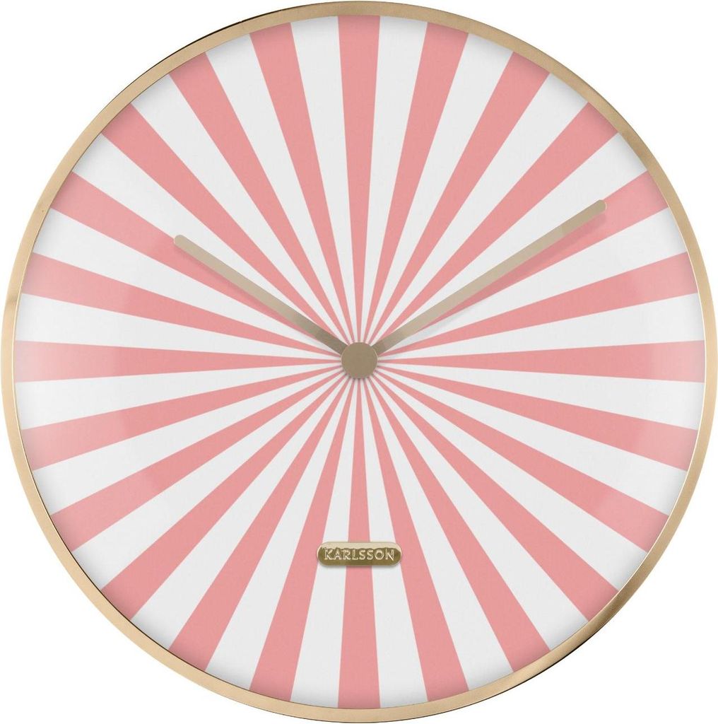 Karlsson - Wanduhr Candy Swirl Dome - Rosa - Ø40cm Produktbild 