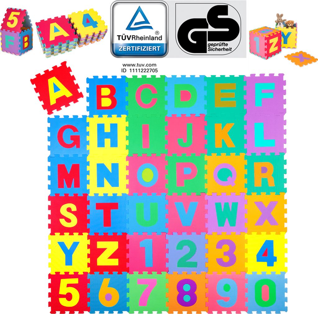KIDUKU Tapis puzzle 86 pièces - Tapis de jeu, tapis de jeu, Image du produit 