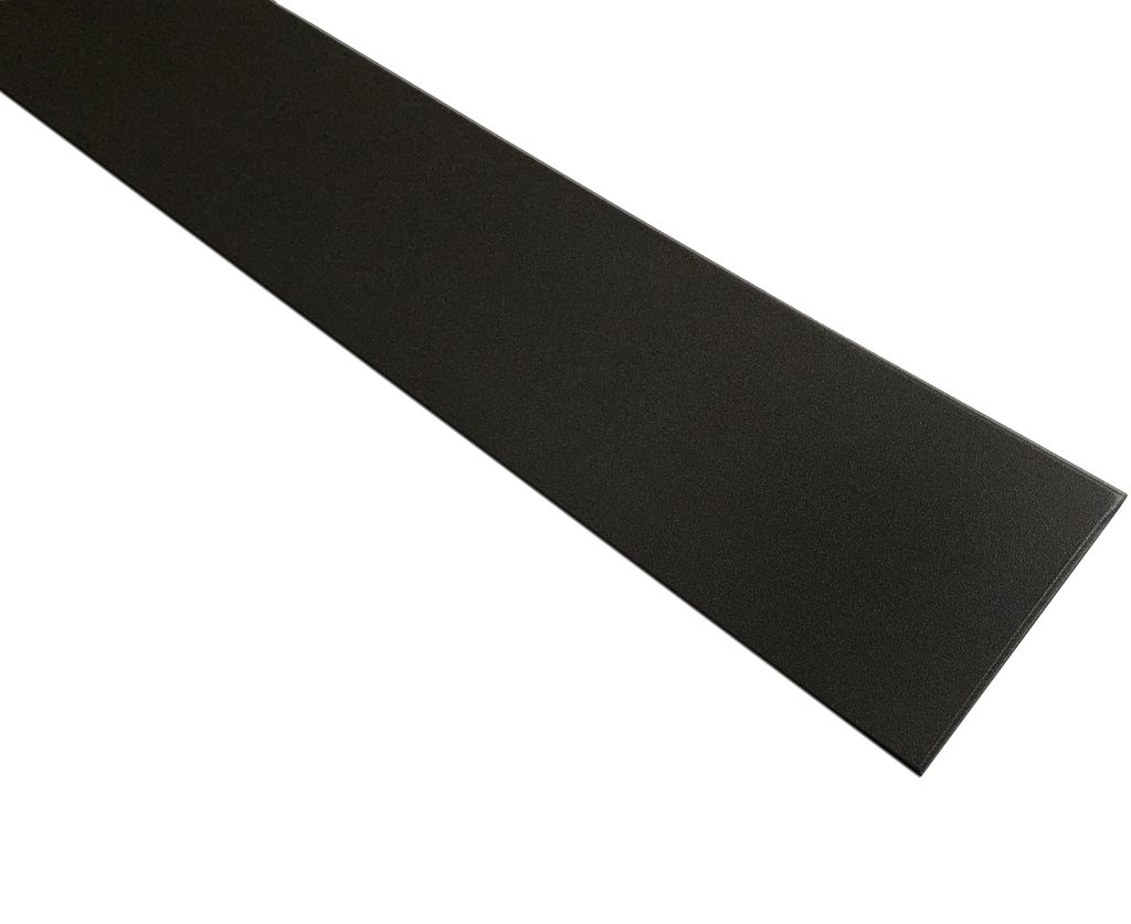 A black decorative foam panel, presented as a long, thin strip against a white background.