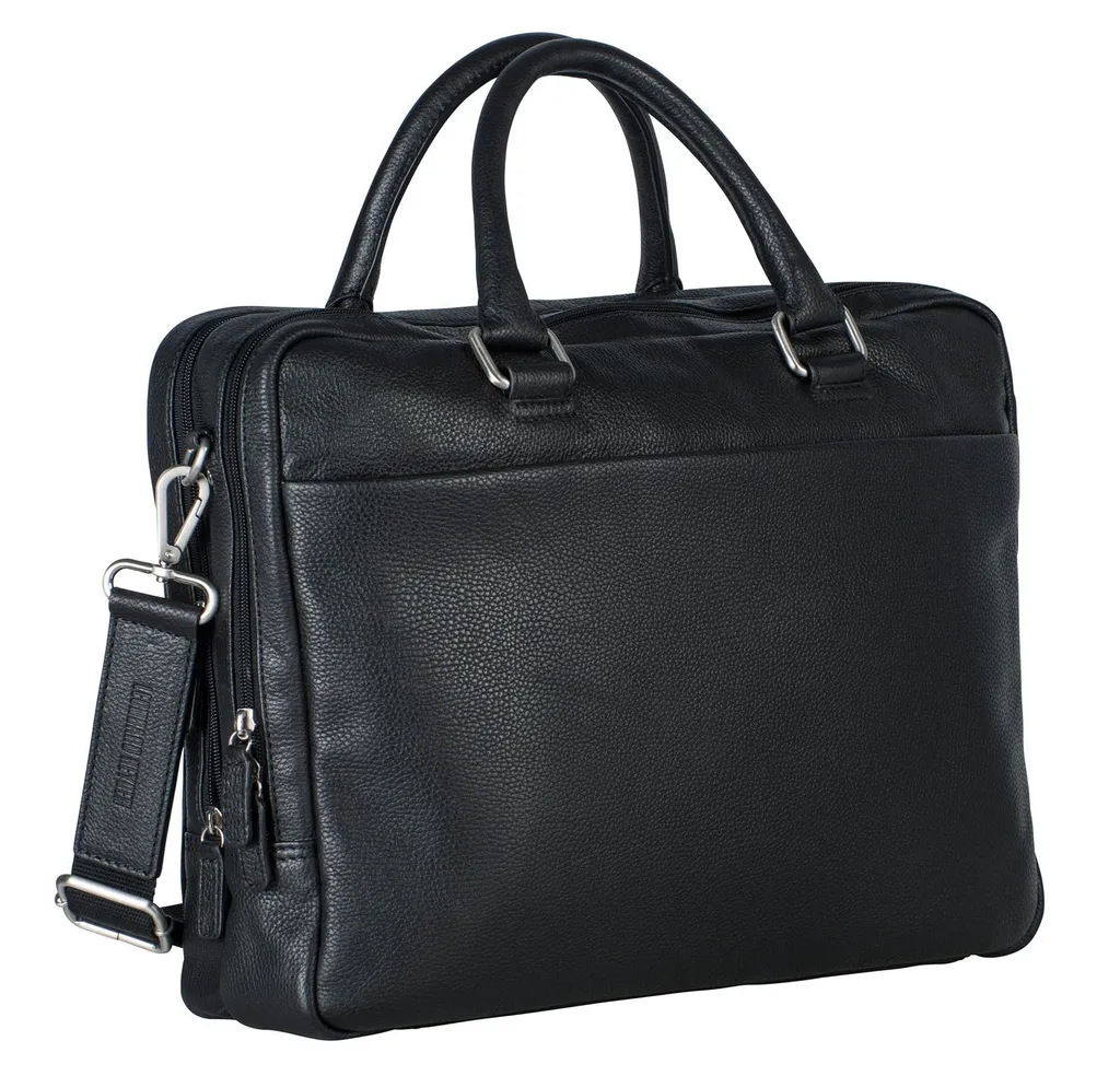 Leonhard Heyden Berlin Zipped Briefcase Noir - Sac Ordinateur 15 Pouces