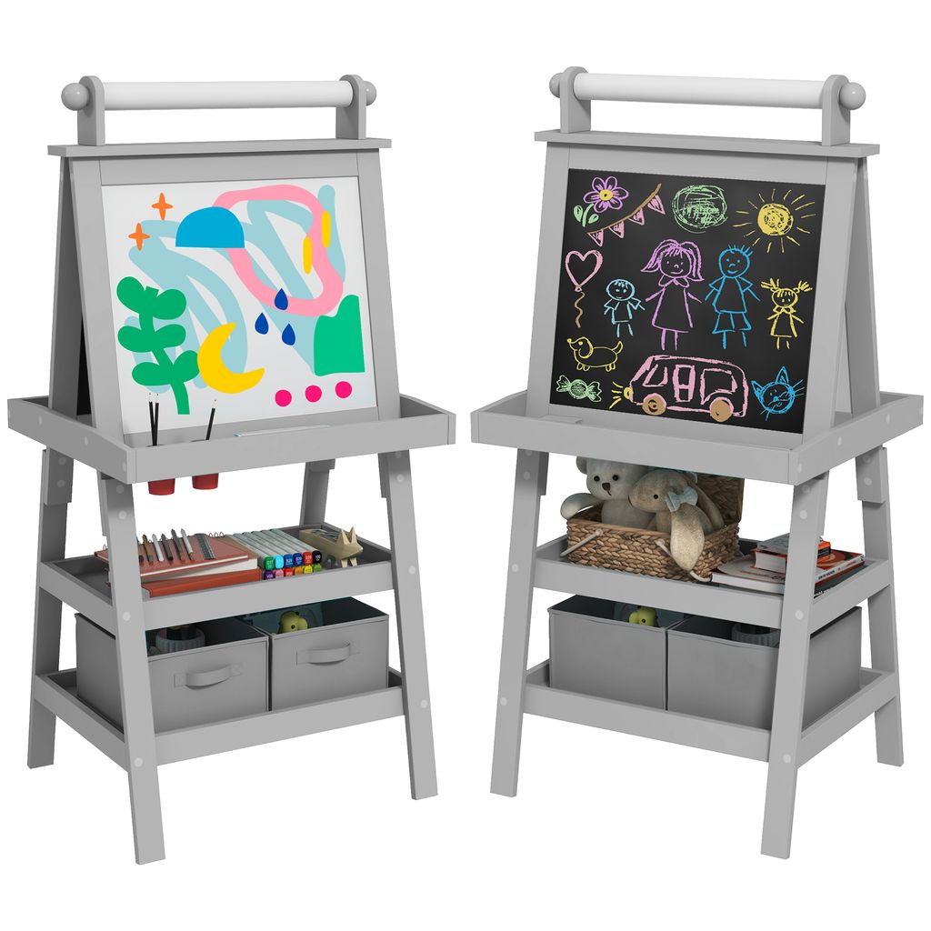 AIYAPLAY Tableau chevalet enfant 3 en 1 tableau double face Image du produit 