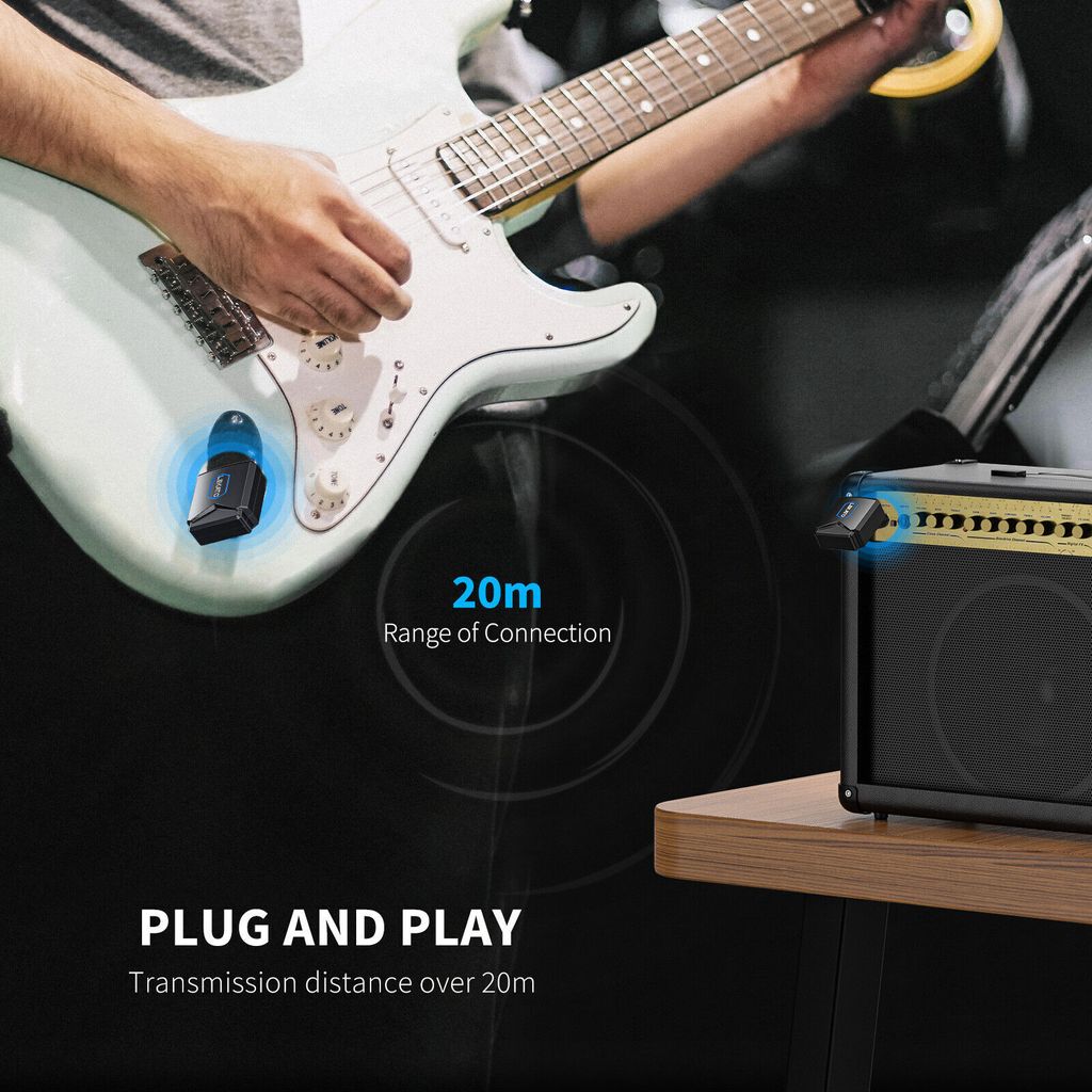 LEKATO 5.8GHz Wireless Guitar System Audio Transmitter Produktbild 3