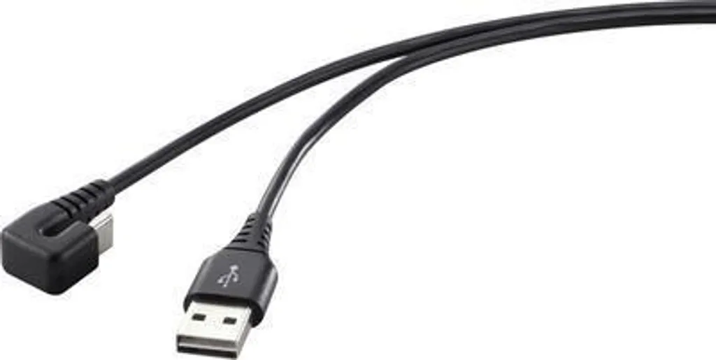 Câble USB-C Renkforce 1m noir USB 2.0 haute qualité pour PC et mobile