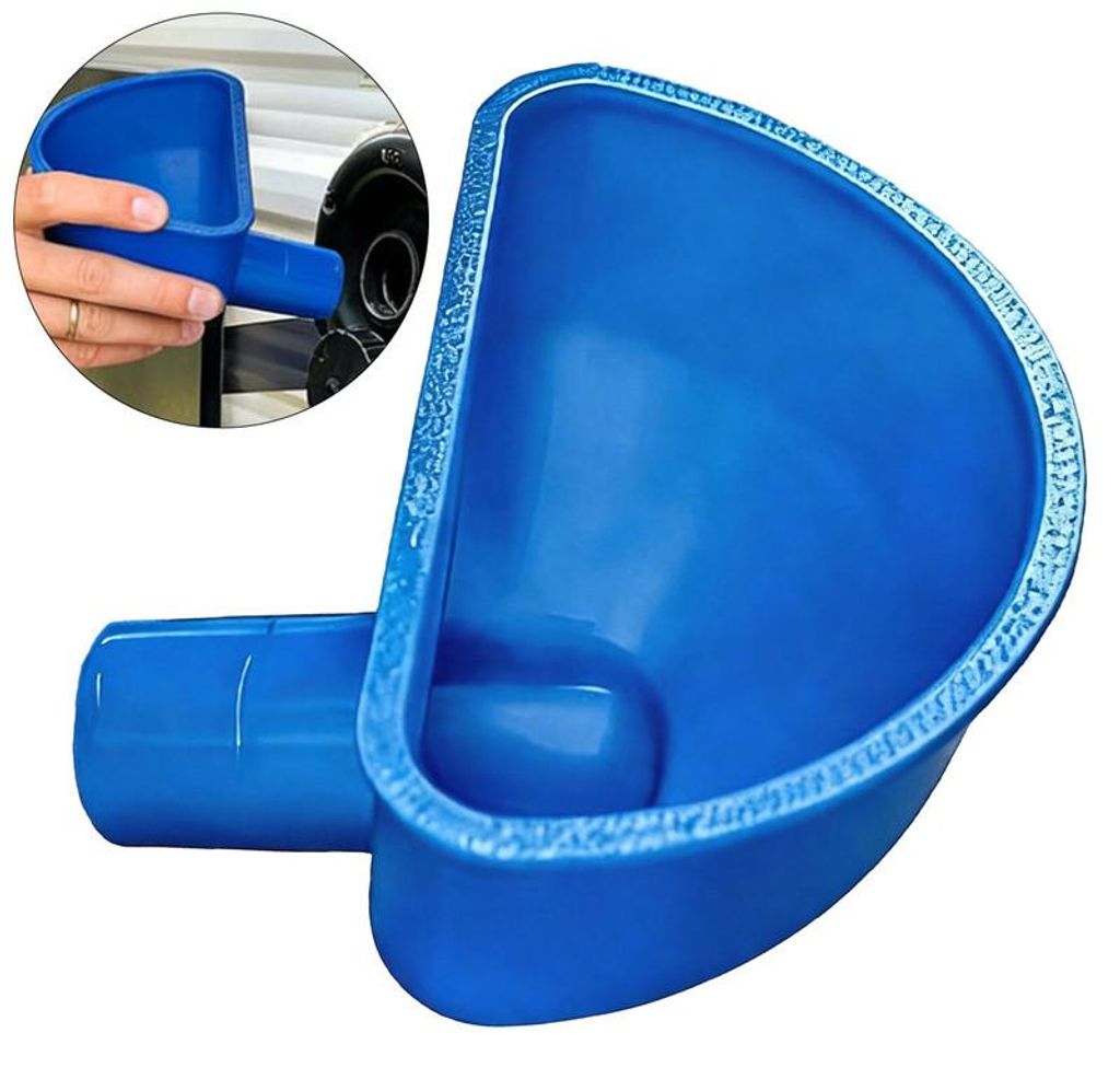 Wasser Einfülltrichter für Wohnmobil & Caravan, Überlaufschutz Wasserfüller für Wassertank, Camping Zubehör Blau
