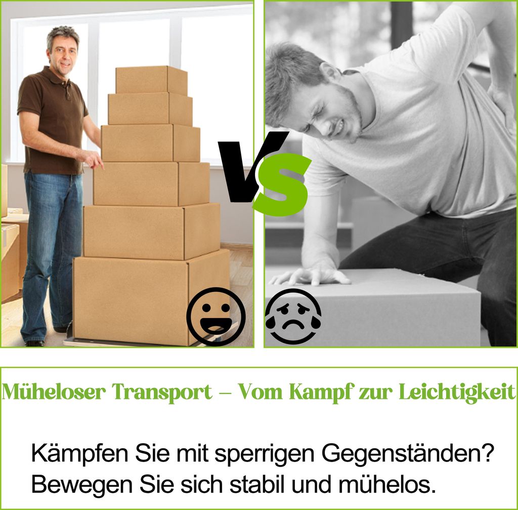 Produktbild von XMTECH Transportroller 580x290 Mm – 200 Kg Tragkraft, MDF Rollbrett Mit Gummipads, 360° Rollen, Für Umzug & Werkstatt (4 Stück)