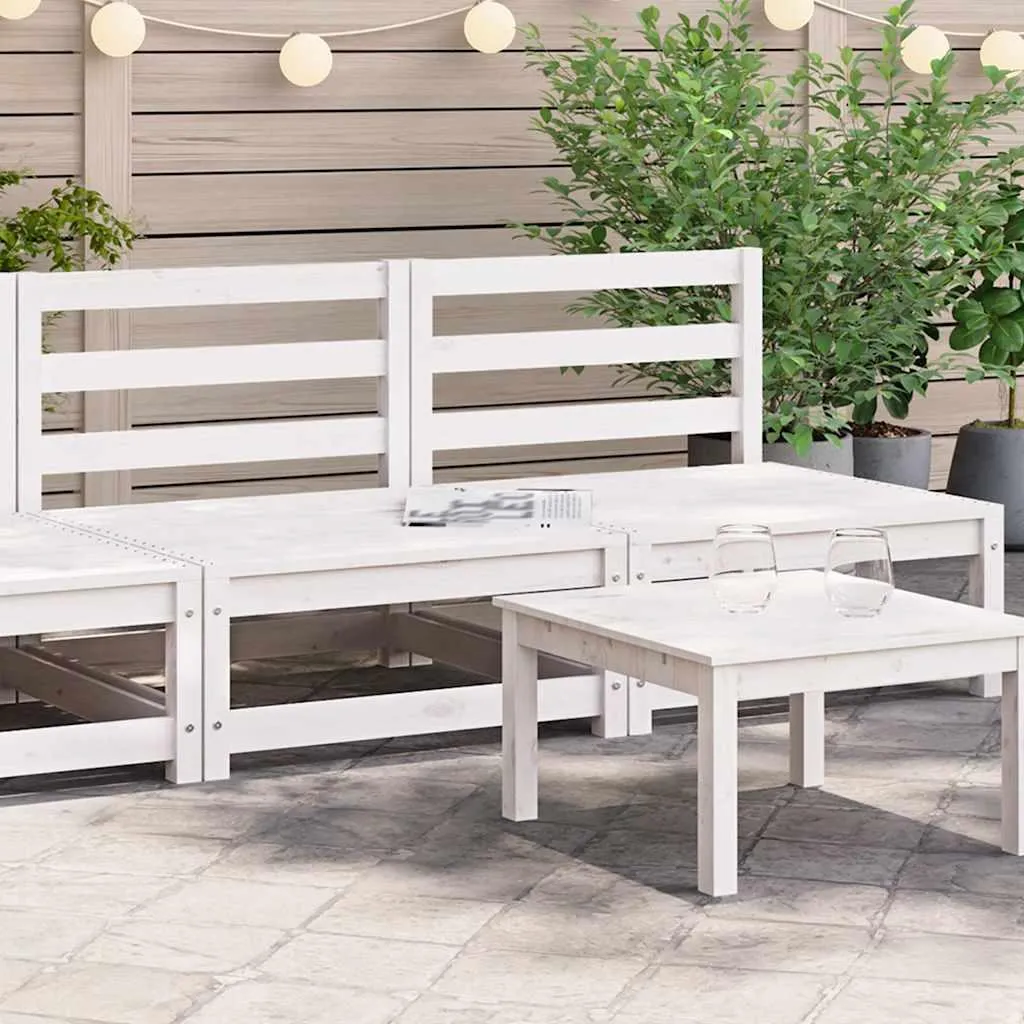 Divanetto da Giardino 2 Posti Bianco Pino Massiccio | Arredo Esterno Kit