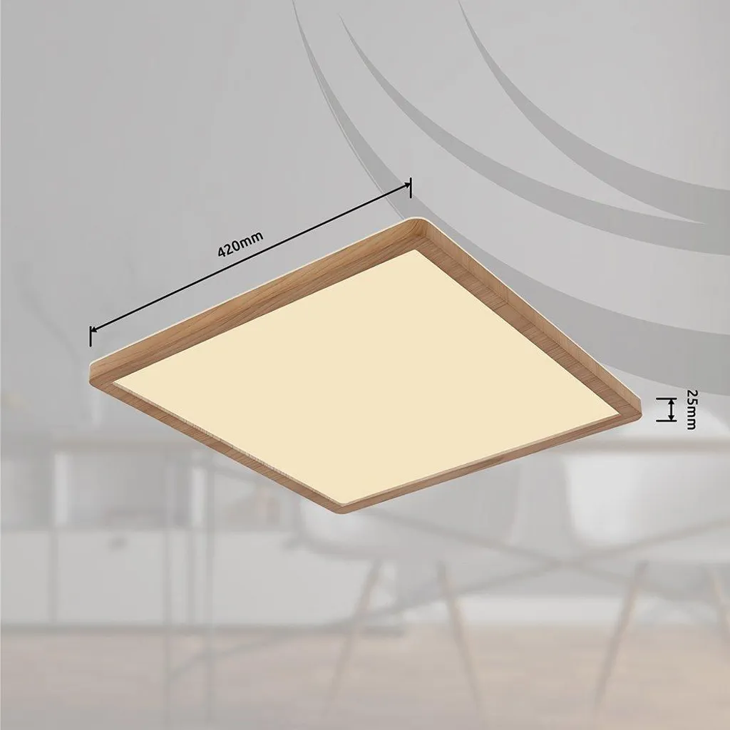 Plafoniera Globo Legno LED - Luce Accogliente per Camera e Sala - 6