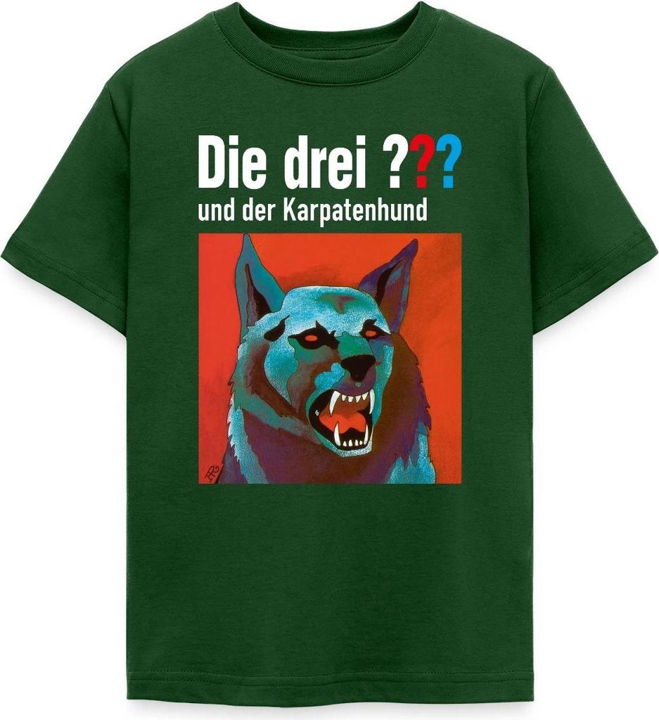 Spreadshirt Die Drei Fragezeichen Und Der Karpatenhund Teenager T-Shirt, 152/164 (12-14 Jahre), Forstgrün