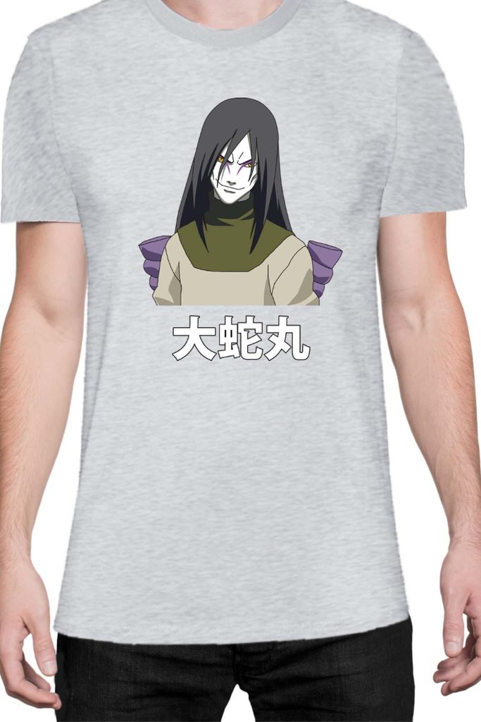 Herren T-Shirt Naruto Orochimaru 03, Man M / Grau